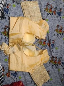 Elegant Golden yellow Sequined Blouse