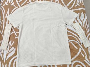 Y2K Cream Tee &amp; Knit Arm Warmers | L