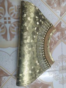 Elegant Gold Clutch Bag