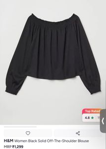 H&M Black Off-the-Shoulder Blouse