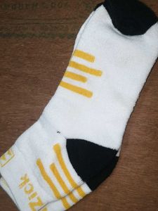 White Socks with Yellow Accents