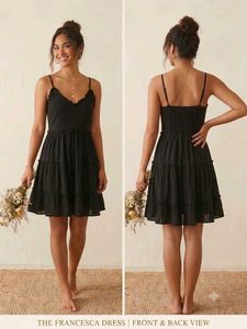 Black Tiered Ruffle Mini Dress