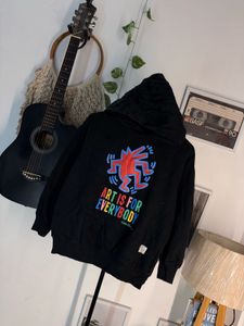 black print hoodies