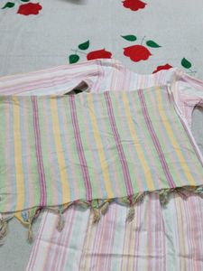Striped Kurta Set with Dupatta