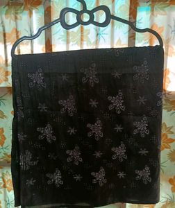 Black Floral Dupatta
