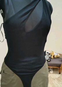 Chic Black One-Shoulder Top