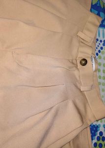 Cream Wide Leg Trousers