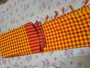 Vibrant Checked &amp; Royal Blue Sarees