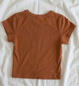 Basic Rust brown coloured baby tee
