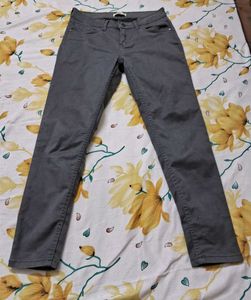 Women's Grey Slim Fit Pants