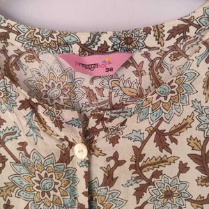 Floral Print Cotton Kurta