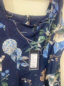 Premium : Floral Print A-Line Dress