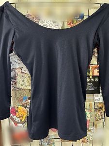 Navy Blue Long Sleeve Top