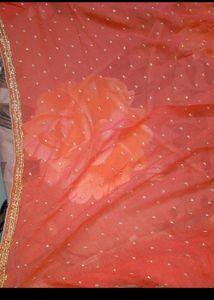 Embroidered Coral Hand Work Premium Saree