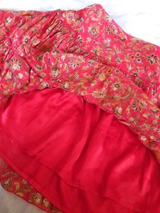 CLEARANCE SALE! FULL FLARED CORAL Y2K SKIRT 🧡🌼