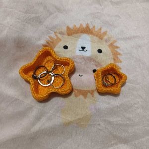 Handmade Crochet Star Ring Dish Set