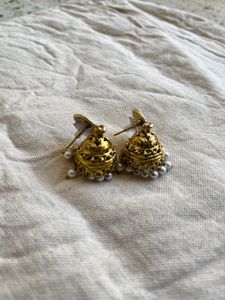 Golden Jhumka Earrings