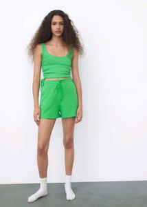 Zara Ruched Ribbed Top