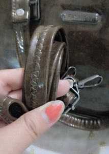 Stylish Brown Faux Leather Handbag
