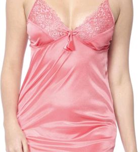 Pink Satin Babydoll Nighty For Women And Girls