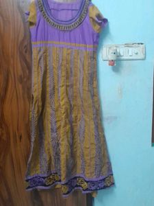 Designer Purple & Yellow Kurta
