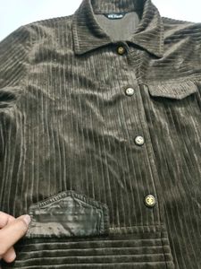 Made In Japan Brown Corduroy Button-Up Shirt