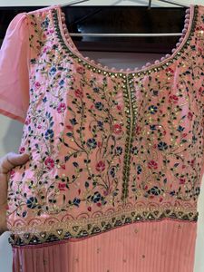 Pink Embroidered Kurti Sets