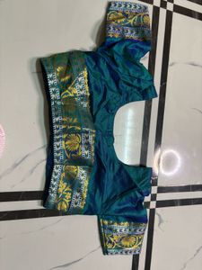 Stunning Teal and Blue Silk Saree