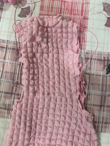 Cute Pink Popcorn Dress