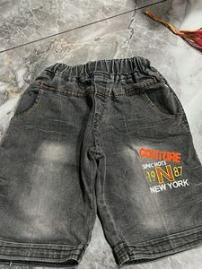 Grey Denim Shorts