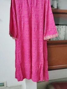 pink aline kurti