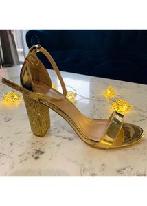 CATWALK Sparkling Gold Block Heels