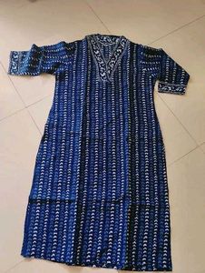Stylish Blue Printed Kurta