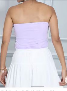 Shein Cute Lilac Ruffled Tube Top