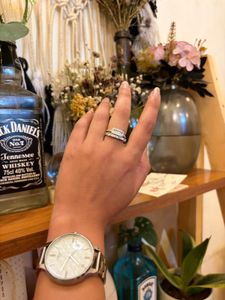 Sparkling Cubic Zirconia Ring Set