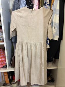 Embroidered Beige Kurta