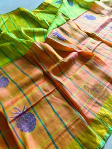 Rare Pure Kanjivaram Silk Saree in 2 shades