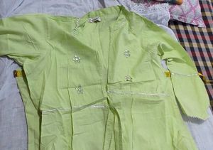 Mint Green Kurta Set with Jacket