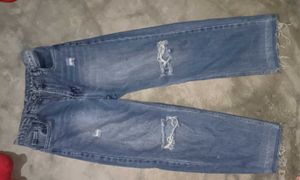 Ripped Blue Denim Jeans