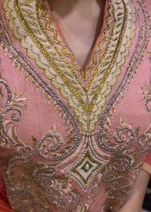 Embellished Peach Kurti set
