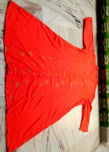 🧡Orange Printed Kurta