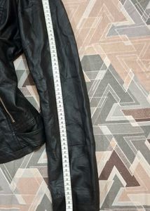 Black Faux Leather Biker Jacket