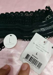 four Lace Panty Set - Purple &amp; Black combo