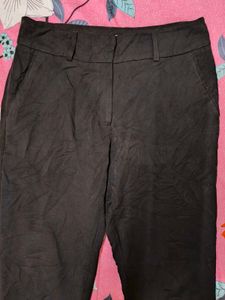 Black Straight Leg Trousers
