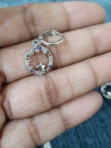 Sparkling Star &amp; Circle Earrings 1 pair pics avail