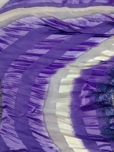 Purple Ombre Gown with Floral Applique