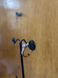 AD Stone Studded Antitarnish Rosegold Ring