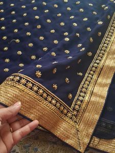 Beautiful chiffon saree with sequins..