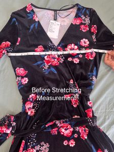 H&amp;M Floral Velvet Mini Dress