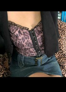 NewMe Leopard Print Corset Top